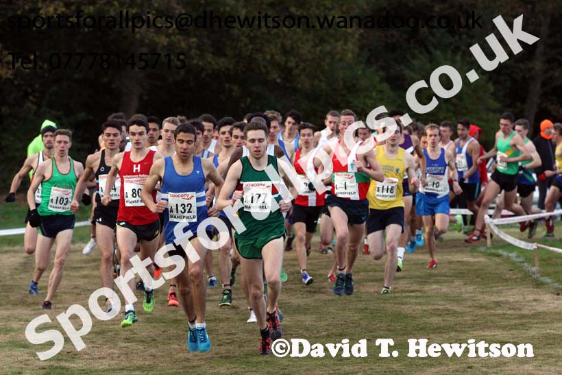 Senior men, 2016 National Cross Country Relays, Berry Hill Park, Mansfield. Photo: David T. Hewitson/Sports for All Pics